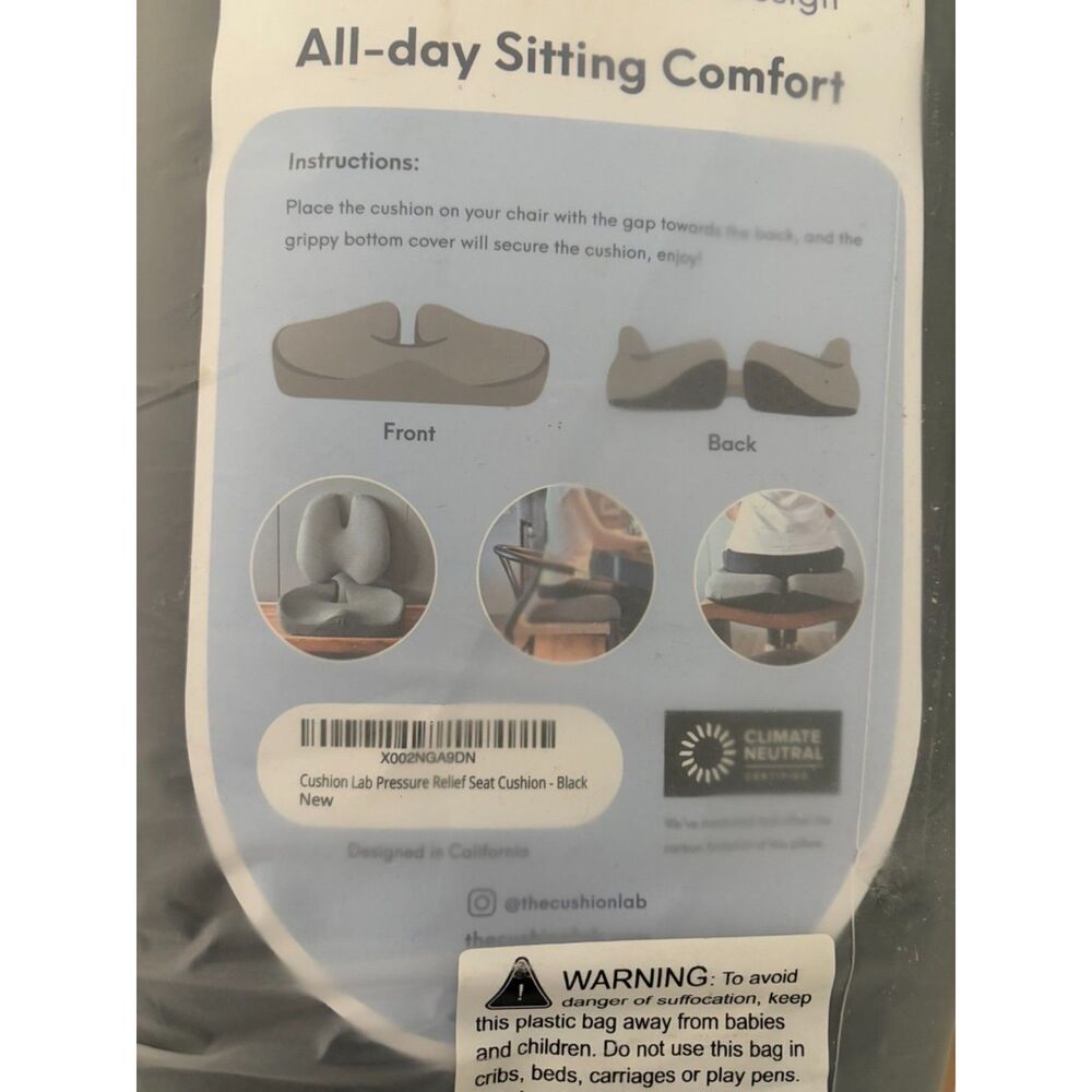 Ergonomic seat cushion Unique pressure relief design - Picture 3 of 13